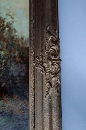 Piet Bouter - Boer melkt koeien aan 't water -Haagsche School - Leuk Tafereel -Antieke lijst kopen? Bied vanaf 299!