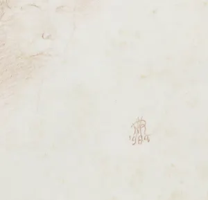 Herman van Rossum - Potloodtekening, Studie van Bea kopen? Bied vanaf 40!