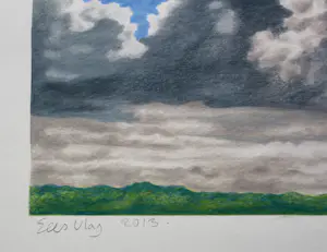 Sees Vlag - potlood tekening: "Gezicht op Den Haag" - 2013 kopen? Bied vanaf 125!