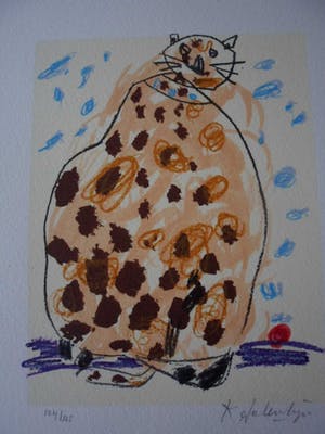 Kees Salentijn - Zeefdruk, Titel. "Mijn kater". kopen? Bied vanaf 45!