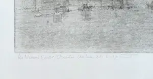 Dirkje Kuik - De Nieuwe gracht / Venetië, ets (unica!) kopen? Bied vanaf 125!