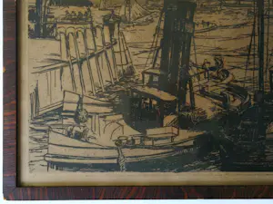 Marius Richters - Havengezicht op Rotterdam. kopen? Bied vanaf 59!
