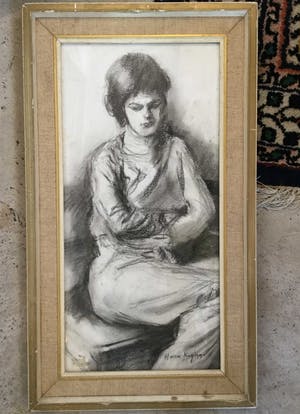 Harrie Kuyten - C3749-20 - Zittend meisje kopen? Bied vanaf 150!