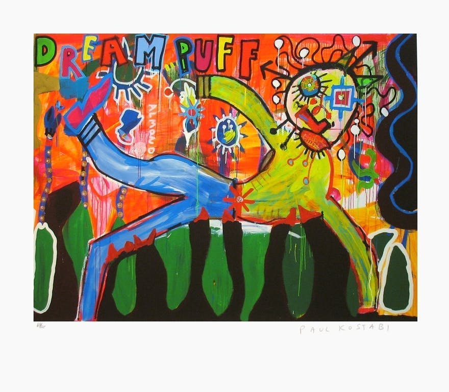 Paul Indrek Kostabi - Handgesigneerde giclée, Dream Puff kopen? Bied vanaf 10!