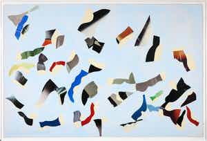 Henri Plaat - Collage, Zonder titel - Ingelijst (Groot) verkocht voor € 1!