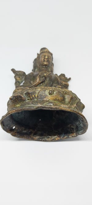 Brons (Onbekend) - Antiek Tara Boeddha Beeld met Drie Gezichten rond 1890 kopen? Bied vanaf 85!