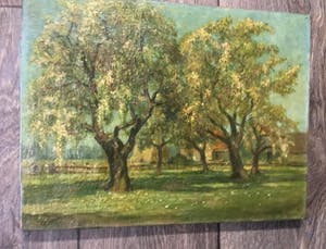 Willem Klijn - landschap met fruitbomen kopen? Bied vanaf 50!