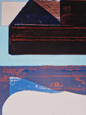 Gabrielle van de Laak - intrigerende kleuren lithografie "de Kust" - zeer kleine oplage (27) kopen? Bied vanaf 79!