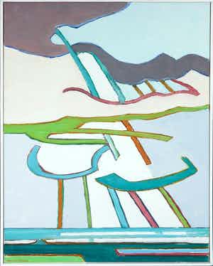 Paul Overhaus - Olieverf op doek, Zonnestralen - Ingelijst verkocht voor € 1!