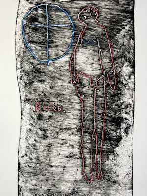 Anton Heyboer - Kleed, ets uit 1966, opnieuw gedrukt in 1987, handgekleurd kopen? Bied vanaf 100!