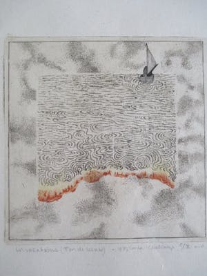 Carla Kleekamp - Ingelijste ets "Invocations (Ton de Leeuw)" kopen? Bied vanaf 70!