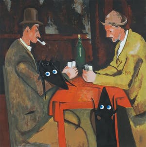 Peter Bastiaanssen - Zeefdruk, Yapping Cézanne - Ingelijst kopen? Bied vanaf 80!