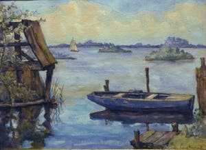 Niet of onleesbaar gesigneerd - Titel onbekend - aquarel op papier kopen? Bied vanaf 10!