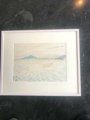 Jan Wiegers - Wit landschap met bergen verkocht voor € 50!