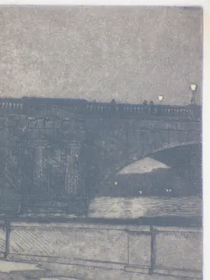 Jan Poortenaar - Waterloo Bridge - Ets kopen? Bied vanaf 80!