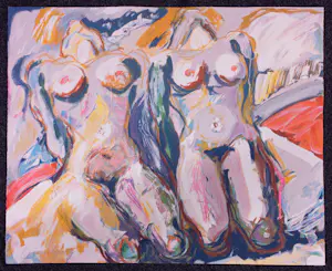 Annemarie de Groot - Litho, Twee naakten kopen? Bied vanaf 40!