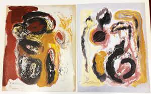 Bert Braam - 2 abstracte schilderijen verkocht voor € 1!