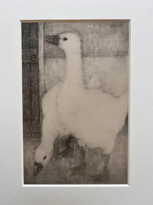 Jan Mankes - Originele Heliogravure 2 Ganzen 1923 kopen? Bied vanaf 110!