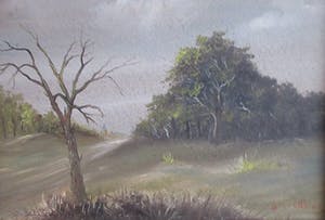 Niet of onleesbaar gesigneerd - Heide of boslandschap - gesigneerd HMO Lennaarts kopen? Bied vanaf 1!