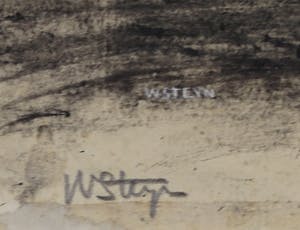 Wim Steijn - Houtskooltekening, Boerderij kopen? Bied vanaf 1!