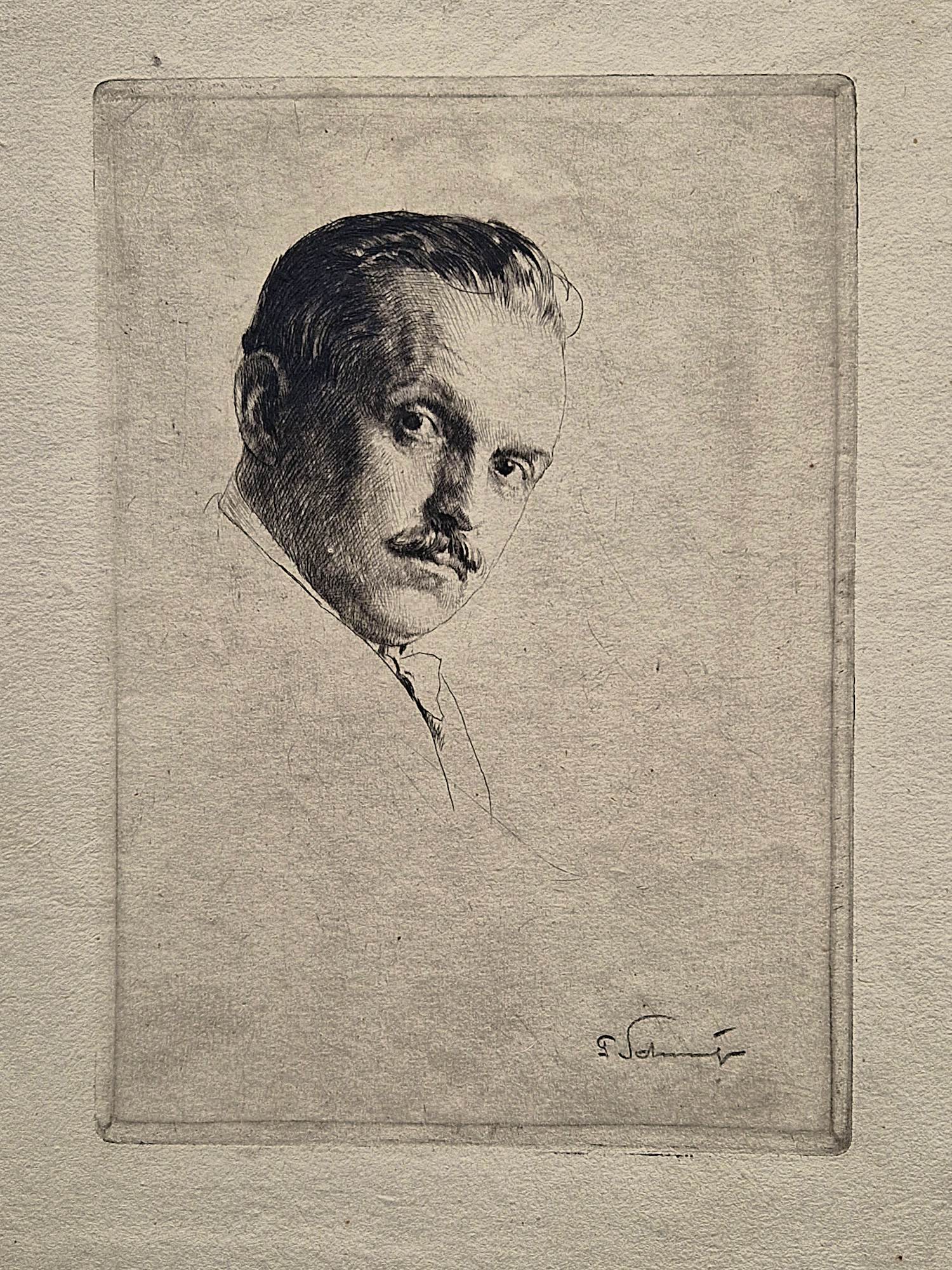 Ferdinand Schmutzer - Seltene original Radierung Selbstporträt um 1910 - signiert kopen? Bied vanaf 57!