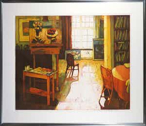 Marcel Schellekens - Ets en aquatint, Atelier - Ingelijst (Groot) verkocht voor € 100!