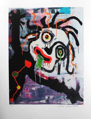 Paul Indrek Kostabi - Kleurengiclee PANCAKE MOUNTAIN Handgesigneerd. verkocht voor € 55!