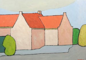 Paul Overhaus - Olieverf op doek, Landhuis - Ingelijst kopen? Bied vanaf 70!
