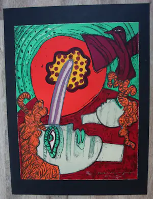 Corneille - litho: Femmes dans un jardin - 1977 kopen? Bied vanaf 275!