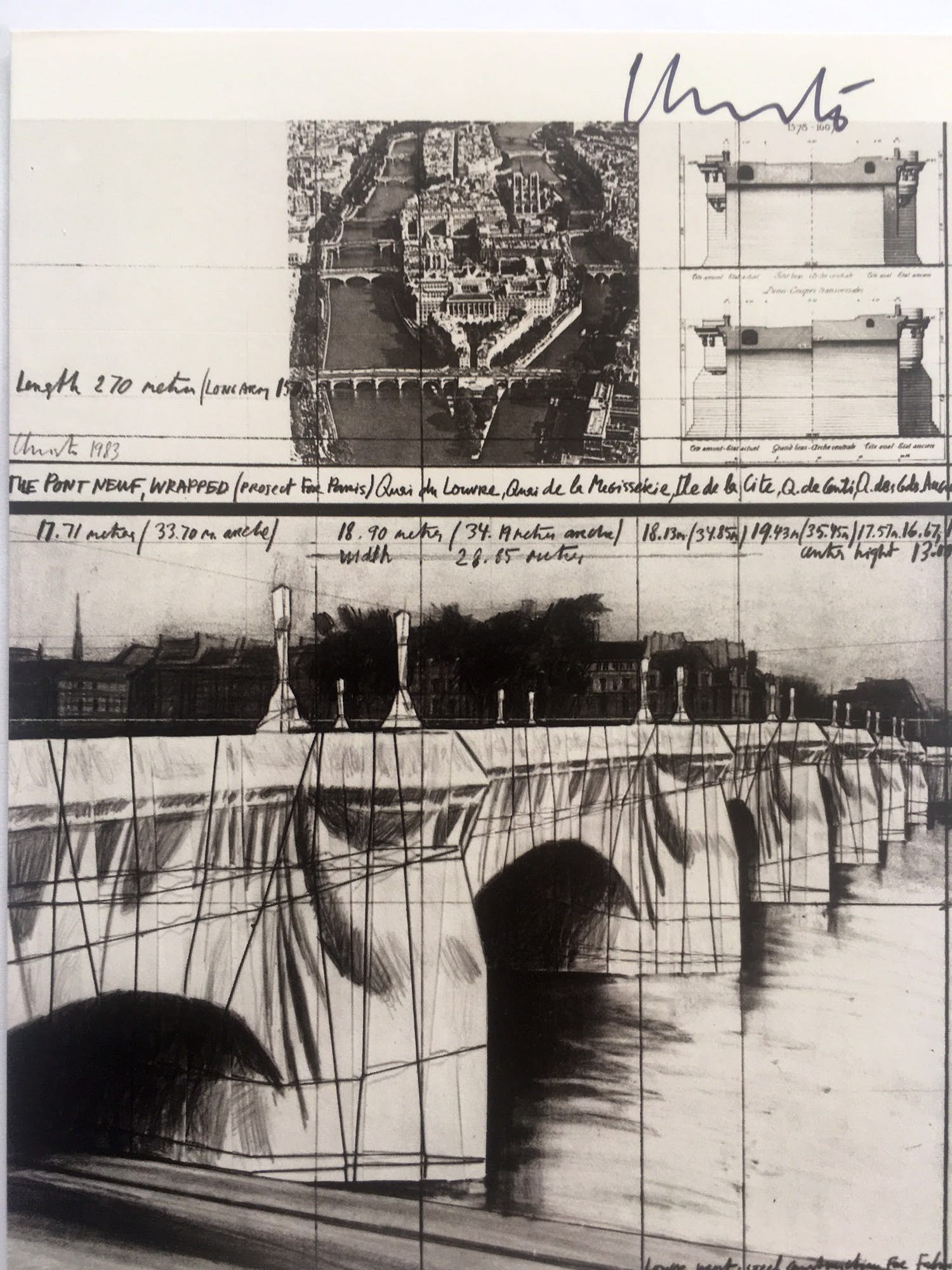 Christo - Pont Neuf - Zeldzaam ! verkocht voor € 125!