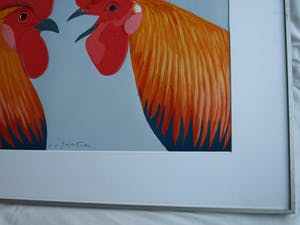 Jurjen Fontein - Zeefdruk , “Kippen” – gesigneerd & ingelijst kopen? Bied vanaf 1!
