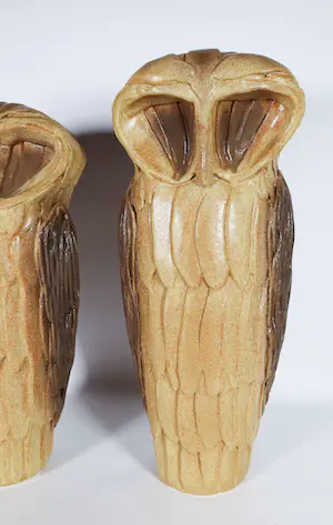 Wim de Boer - Keramiek, Twee uilen (Groot!) kopen? Bied vanaf 1!