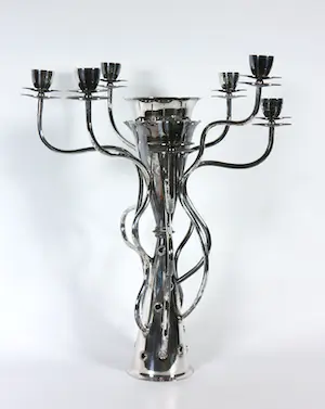 Borek Sipek - 7-lichts verzilverde kandelaar, Simon - Uitgevoerd door Driade kopen? Bied vanaf 600!