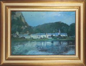 Herman Kuyt - Olieverf op doek, Dorpsgezicht - Ingelijst kopen? Bied vanaf 1!