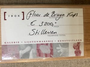 Floor de Bruyn Kops - Witte Duif - zacht pastelkleurig olieverf met goud verf 120x100 kopen? Bied vanaf 295!