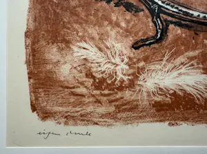 Toon Wegner - handgesigneerde kleurenlitho | 'Zonnebloem' | 1962 kopen? Bied vanaf 50!