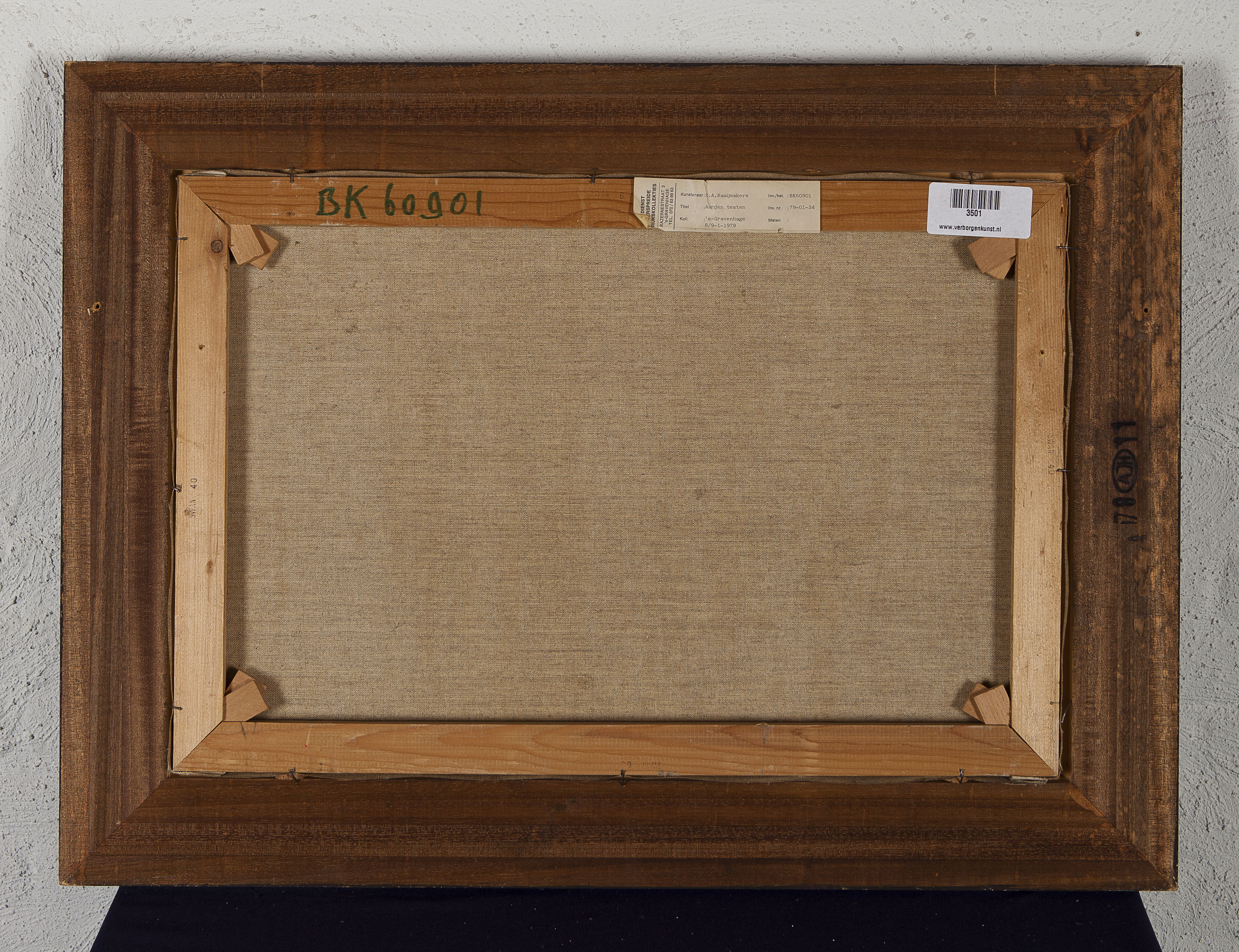 Ronald Raaijmakers - Aarden Testen - Olieverf op doek - gesigneerd l.o. - herkomst BKR Den Haag  kopen? Bied vanaf 10!