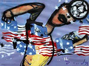 Herman Brood - Zeefdruk: Football Fantasy - 1994 verkocht voor € 175!