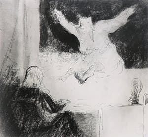 Luis Filcer - Houtskool en pen, Waanzin kopen? Bied vanaf 1!