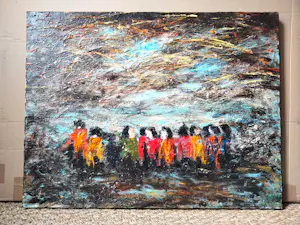 Jean-Jacques Marie - Les gens de la mer. Style contemporain et expressif. kopen? Bied vanaf 300!