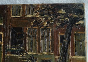 Tonny Timmermans - Olieverf op doek , Keizersgracht in de winter in Amsterdam – ca. 1960 kopen? Bied vanaf 35!