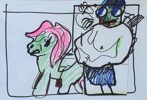 Guy Olivier - My little pony (gemengde techniek, origineel werk) kopen? Bied vanaf 1!