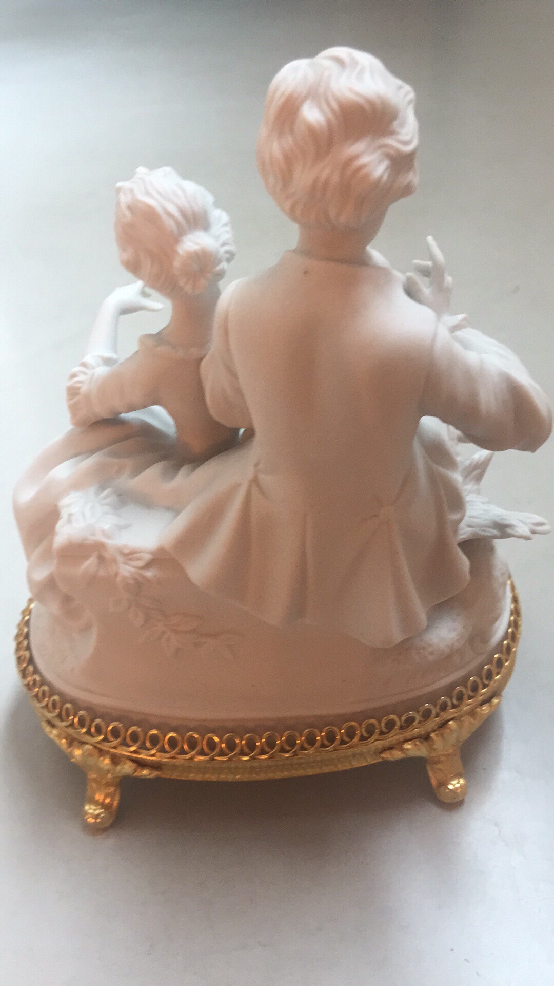 Unterweissbach Porseleinfabriek - Beeld koppel met fluit en schaap kopen? Bied vanaf 50!