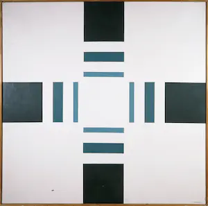 AcheterM. A. H. Reijner - Olieverf op doek, Compositie no. III - Ingelijst (Groot)? Enchérissez de 1!