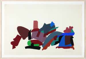 Henri Plaat - Gouache, Zonder titel - Ingelijst (Groot) verkocht voor € 150!