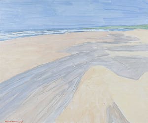 Paul Overhaus - Acryl op paneel, Strandgezicht - Ingelijst kopen? Bied vanaf 50!