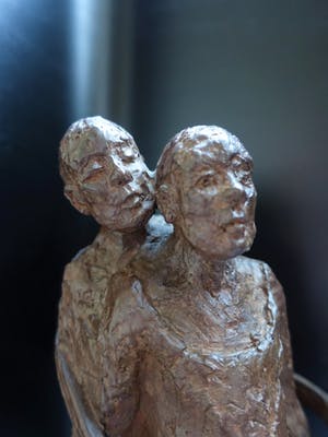 Brons (Onbekend) - "verbonden" Uniek beeld!! kopen? Bied vanaf 10!