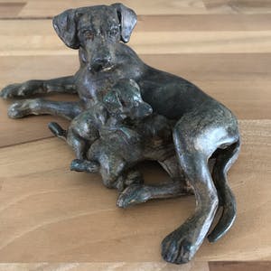 Pierre Chenet - Bronzen beeld van hond met puppy's - Fonderie Pierre Chenet kopen? Bied vanaf 155!