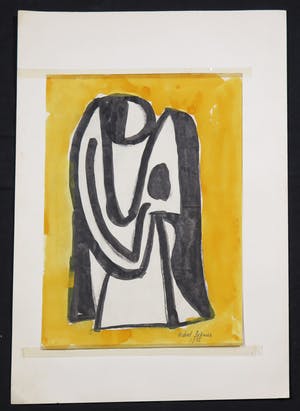 Hubert Bekman - Aquarel met potlood, Zonder titel kopen? Bied vanaf 40!