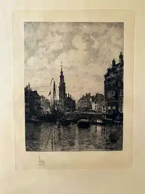 Johan Conrad Greive - Munttoren en omgeving Amsterdam verkauft für € 45!